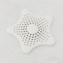 White Silicone Star Shaped Sink Filter Bathroom Hair Catcher Drain Strainers for Basin
