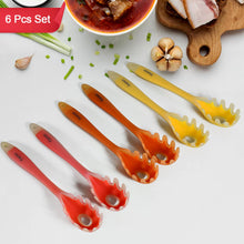 Silicone Kitchen Utensil Set - 6-Piece Heat-Resistant Non-Stick Cooking Spoons