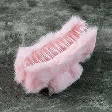 Big-Size Soft Faux Fur Hair Claw Clips (12 Pc)